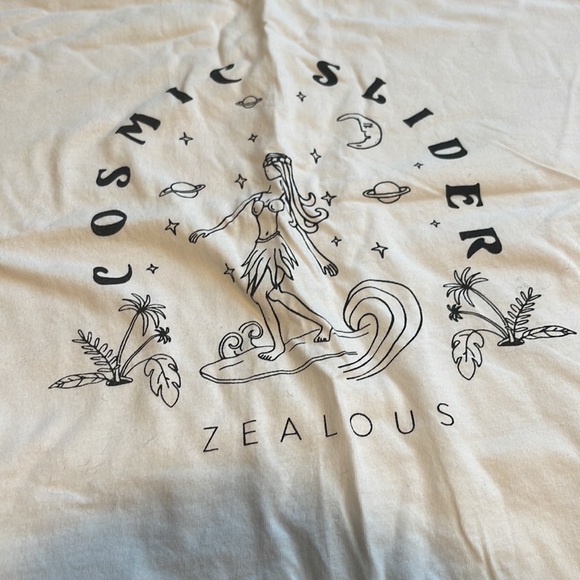 Zealous Cosmic Slider Organic cotton Surf crop Tee ringer - Picture 10 of 13